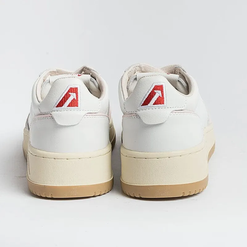 AUTRY - Collezione donna Autry Ce19- Sneakers Low Wom Leat/Suede - Bianco Piping Rosa<Collezione Scarpe Donna Sneakers