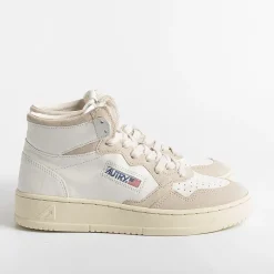 AUTRY - Collezione donna Autry Gs04 - Sneakers Mid Wom Goat/Suede - Bianco<Collezione Scarpe Donna Sneakers