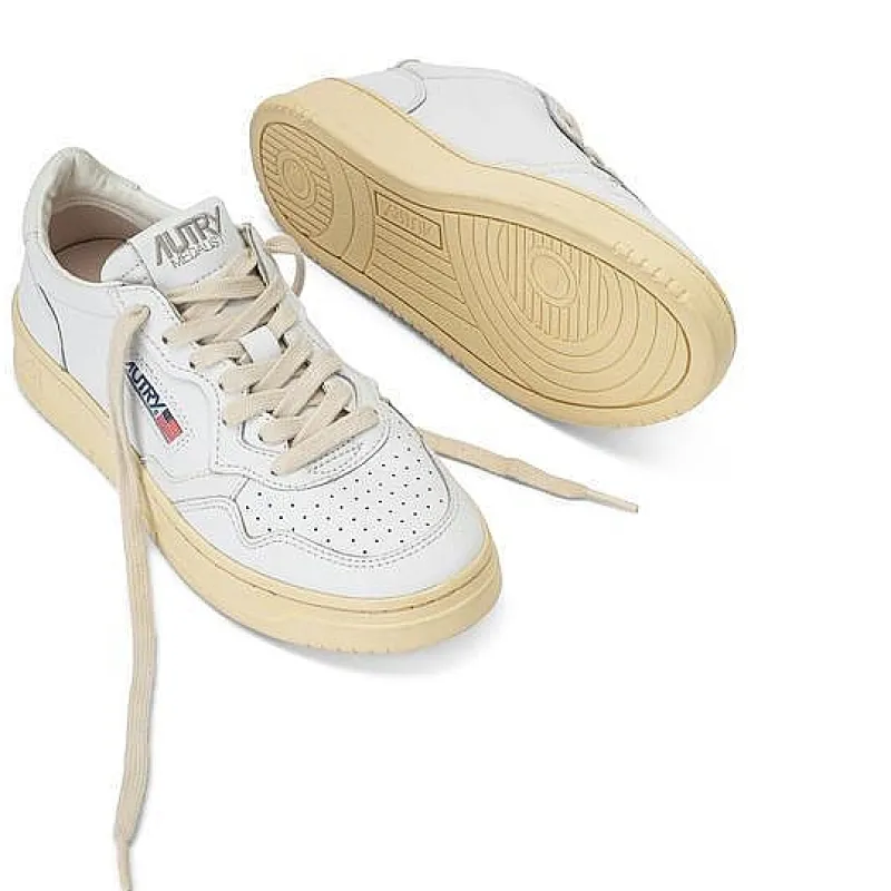 AUTRY - Collezione uomo Autry Ll21 - Sneakers Low Man All Leat - Bianco/Rosso<Collezione Scarpe Uomo Sneakers