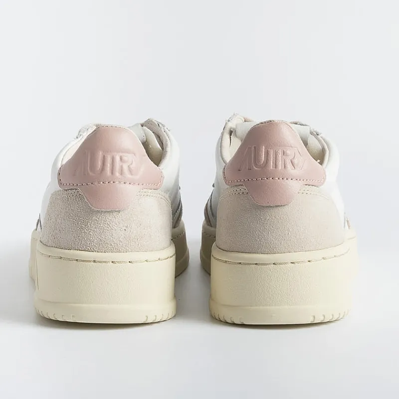 AUTRY - Collezione donna Autry Ls37- Sneakers Low Wom Leat/Suede - Bianco/Cipria<Collezione Scarpe Donna Sneakers