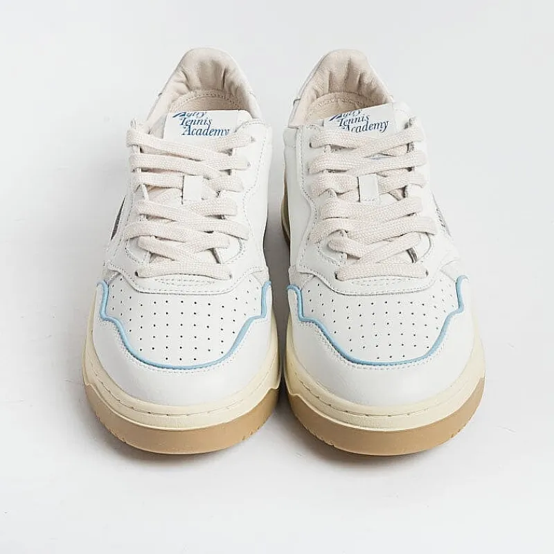 AUTRY - Collezione uomo Autry Sneakers Aulm Ce18- Low Man Leat - Bianco Piping Azzurro<Collezione Scarpe Uomo Sneakers