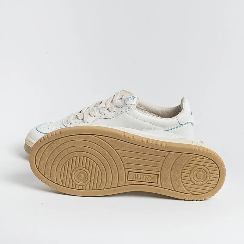 AUTRY - Collezione uomo Autry Sneakers Aulm Ce18- Low Man Leat - Bianco Piping Azzurro<Collezione Scarpe Uomo Sneakers