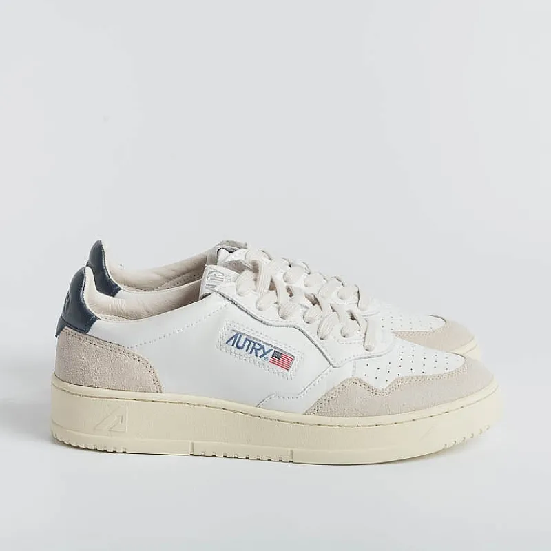 AUTRY - Collezione uomo Autry Sneakers Aulm Ls28 - Low Man All Leat/Suede - Bianco Blu<Collezione Scarpe Uomo Sneakers