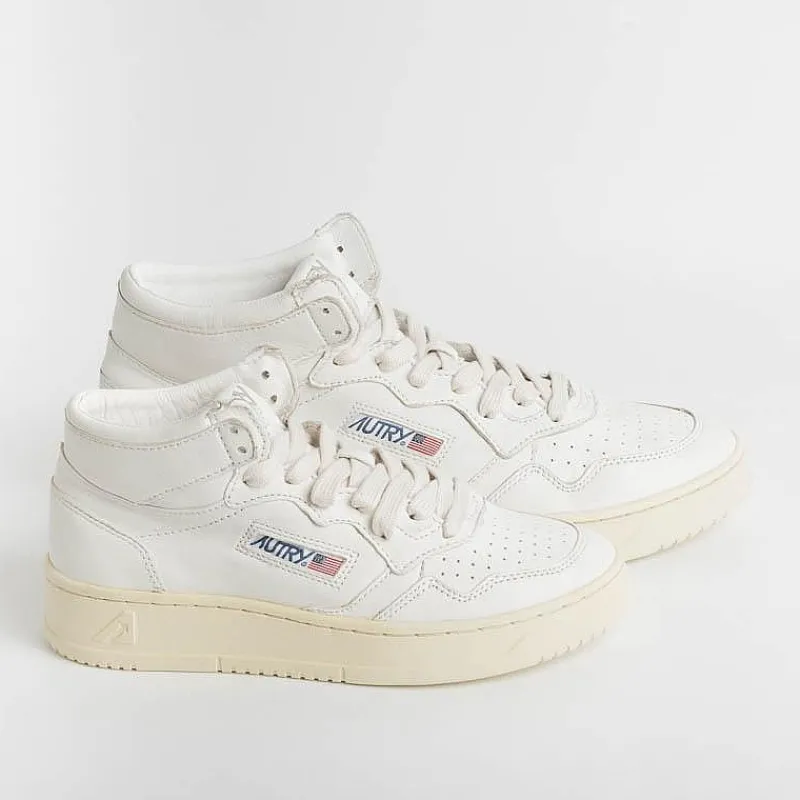 AUTRY - Collezione uomo Autry Sneakers Aumm Gg04 - Mid Man Goat - White<Collezione Scarpe Uomo Sneakers