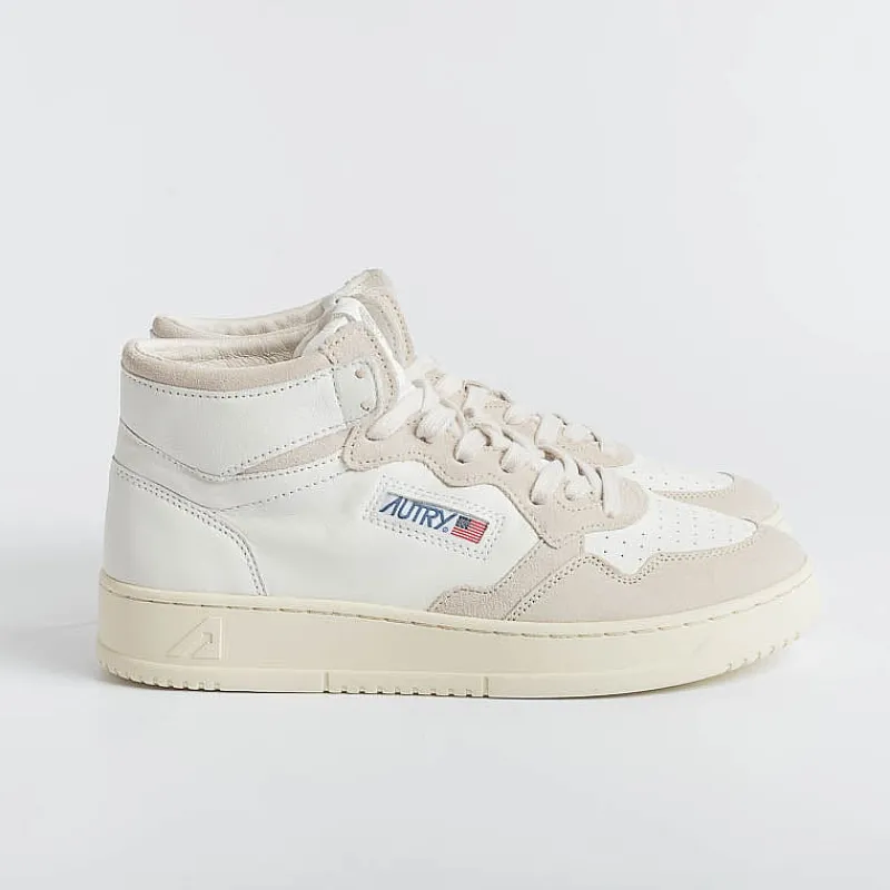 AUTRY - Collezione uomo Autry Sneakers Aumm Gs04 - Mid Man Goat/Suede - Bianco<Collezione Scarpe Uomo Sneakers