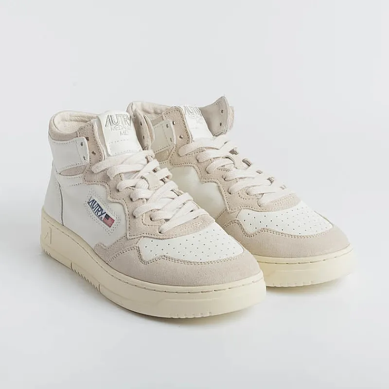 AUTRY - Collezione uomo Autry Sneakers Aumm Gs04 - Mid Man Goat/Suede - Bianco<Collezione Scarpe Uomo Sneakers