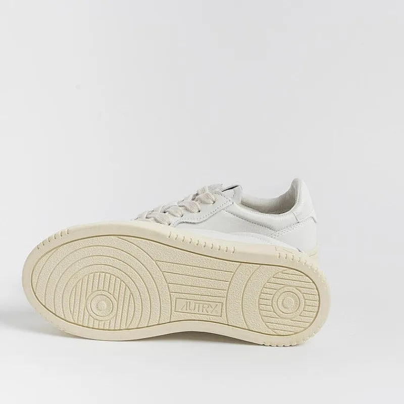 AUTRY - Collezione donna Autry -Sneakers Kulk Ll15 - Low Kid - Leath/Leat - Bianco Bianco<Collezione Scarpe Donna Sneakers