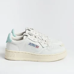 AUTRY - Collezione donna Autry -Sneakers Kulk Ll17 - Low Kid - Leath/Leat - Bianco Turchese<Collezione Scarpe Donna Sneakers