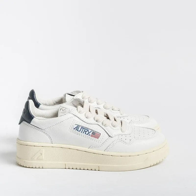 AUTRY - Collezione donna Autry -Sneakers Kulk Ll12 - Low Kid - Leath/Leat - Bianco Blu<Collezione Scarpe Donna Sneakers