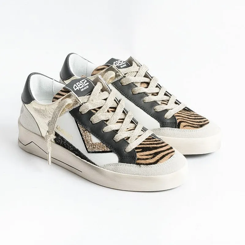 4B12 - Sneakers - Kyle D848 - Zebrato Nero<Collezione Scarpe Donna Sneakers