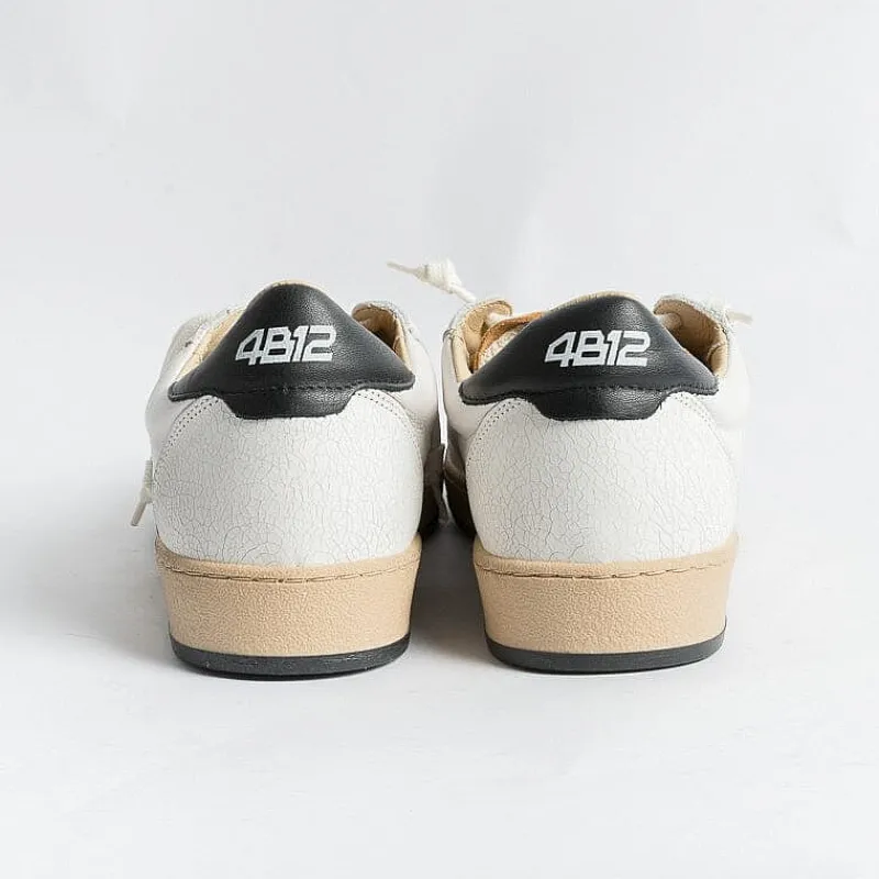 4B12 - COLLEZIONE UOMO 4B12 - Sneakers - Play U48 - Bianco Nero Verdone<Collezione Scarpe Uomo Sneakers