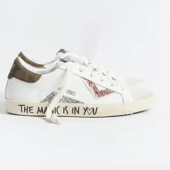 4B12 - Sneakers - Suprime Dbs110 - Bianco Glitter<Collezione Scarpe Donna Sneakers