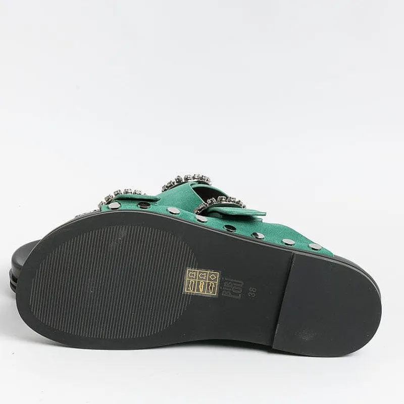 BIBI LOU - Sandali Bassi - 506Z Verde<Collezione Scarpe Donna Sandali Bassi
