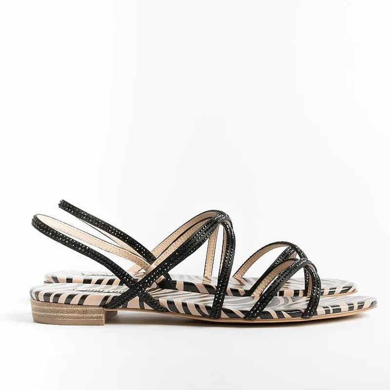 BIBI LOU - Sandali Bassi- 530Z - Nero<Collezione Scarpe Donna Sandali Bassi