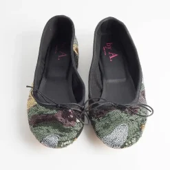 BY A - Ballerina - 4111 - Paillettes Militare<Collezione Scarpe Donna Ballerine