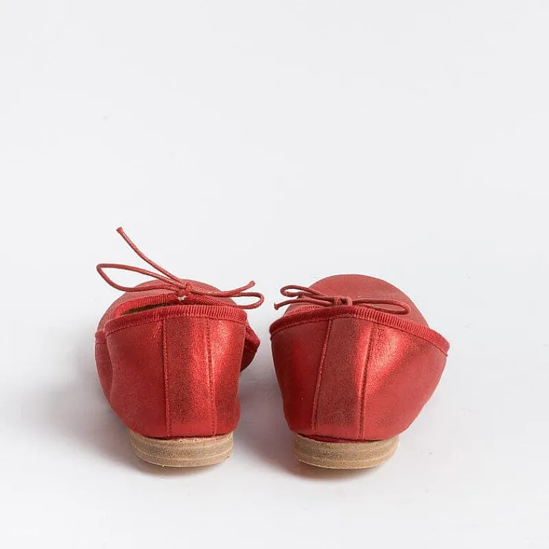 BY A - Ballerina - 4111 - Rosso Laminato<Collezione Scarpe Donna Ballerine