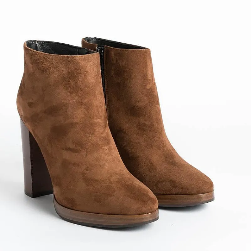 CAPPELLETTO 1948 - Stivaletto Viki2 Elisa - Camoscio Castagno<Collezione Scarpe Donna Stivaletti
