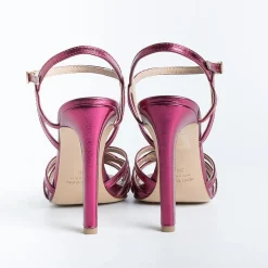 CAPPELLETTO 1948 Cappellettoshop - Sandali Con Tacco - Lilyan3 - Laminato Fucsia<Collezione Scarpe Donna Sandali Con Tacco