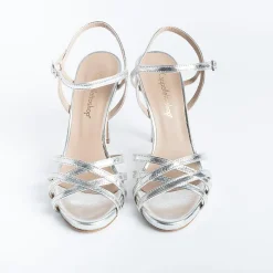 CAPPELLETTO 1948 Cappellettoshop - Sandali Con Tacco - Lilyan3 - Laminato Argento<Collezione Scarpe Donna Sandali Con Tacco