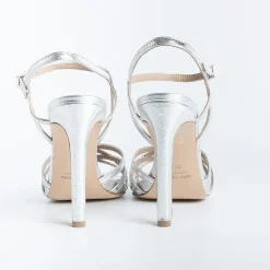 CAPPELLETTO 1948 Cappellettoshop - Sandali Con Tacco - Lilyan3 - Laminato Argento<Collezione Scarpe Donna Sandali Con Tacco