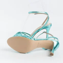 CAPPELLETTO 1948 Cappellettoshop - Sandali Con Tacco - Venere 14 - Laminato Azzurro<Collezione Scarpe Donna Sandali Con Tacco