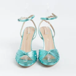 CAPPELLETTO 1948 Cappellettoshop - Sandali Con Tacco - Venere 14 - Laminato Azzurro<Collezione Scarpe Donna Sandali Con Tacco