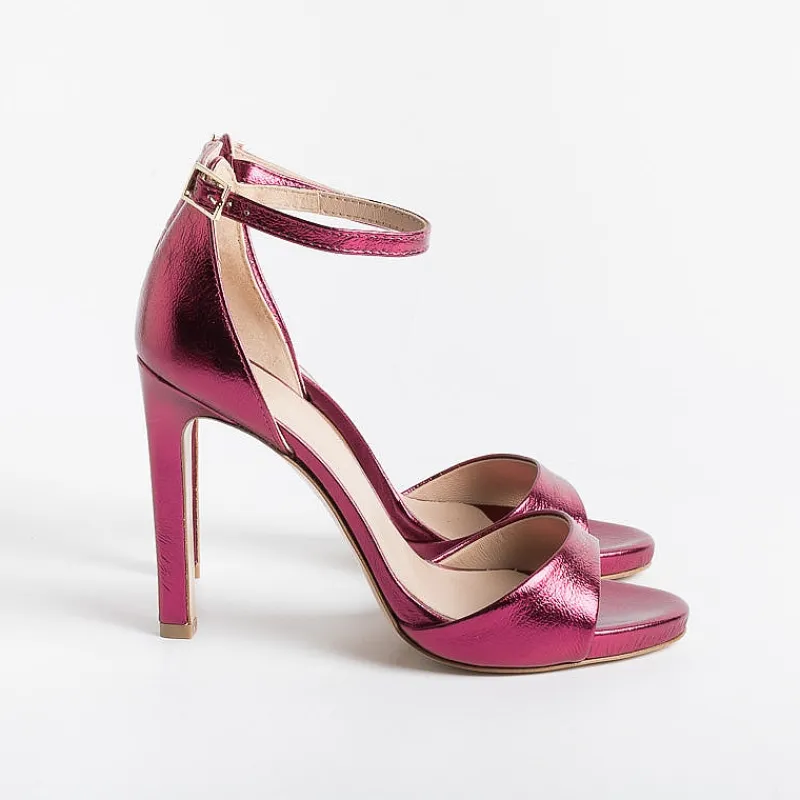 CAPPELLETTO 1948 Cappellettoshop - Sandali Con Tacco - Lilyan2 - Laminato Fuxia<Collezione Scarpe Donna Sandali Con Tacco