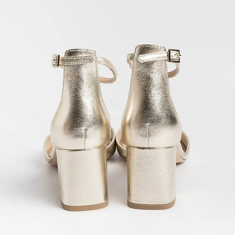 CAPPELLETTO 1948 Cappellettoshop - Sandali Con Tacco - Aleta 4 - Laminato Platino<Collezione Scarpe Donna Sandali Con Tacco