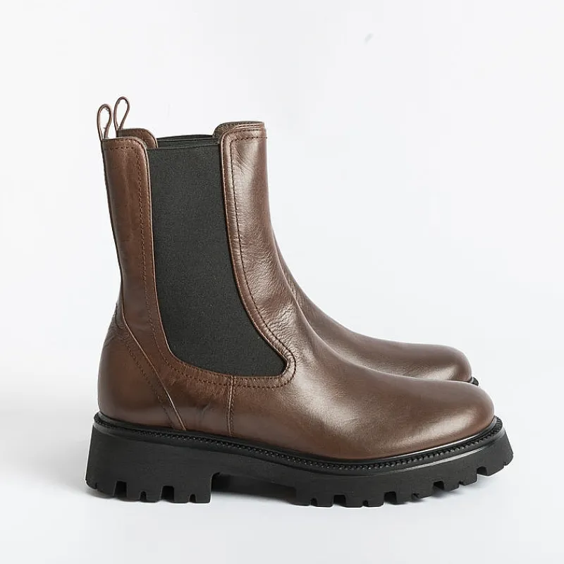 CAPPELLETTO 1948 Cappellettoshop - Stivaletto - Gange S3501 - Pelle Cacaoc<Collezione Scarpe Donna Stivaletti