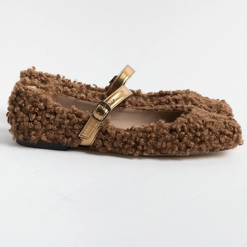 CHEVILLE - Ballerina - Nelda Na - Ricciolo Biscotto<Collezione Scarpe Donna Ballerine