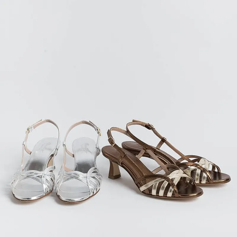 CHEVILLE - Sandali Con Tacco- Clizia - Argento<Collezione Scarpe Donna Sposa
