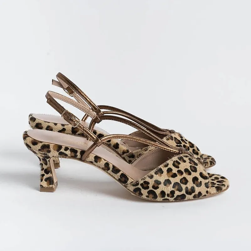 CHEVILLE - Sandali Con Tacco - Alida - Leopardo Bronzo<Collezione Scarpe Donna Sandali Con Tacco