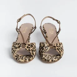 CHEVILLE - Sandali Con Tacco - Alida - Leopardo Bronzo<Collezione Scarpe Donna Sandali Con Tacco