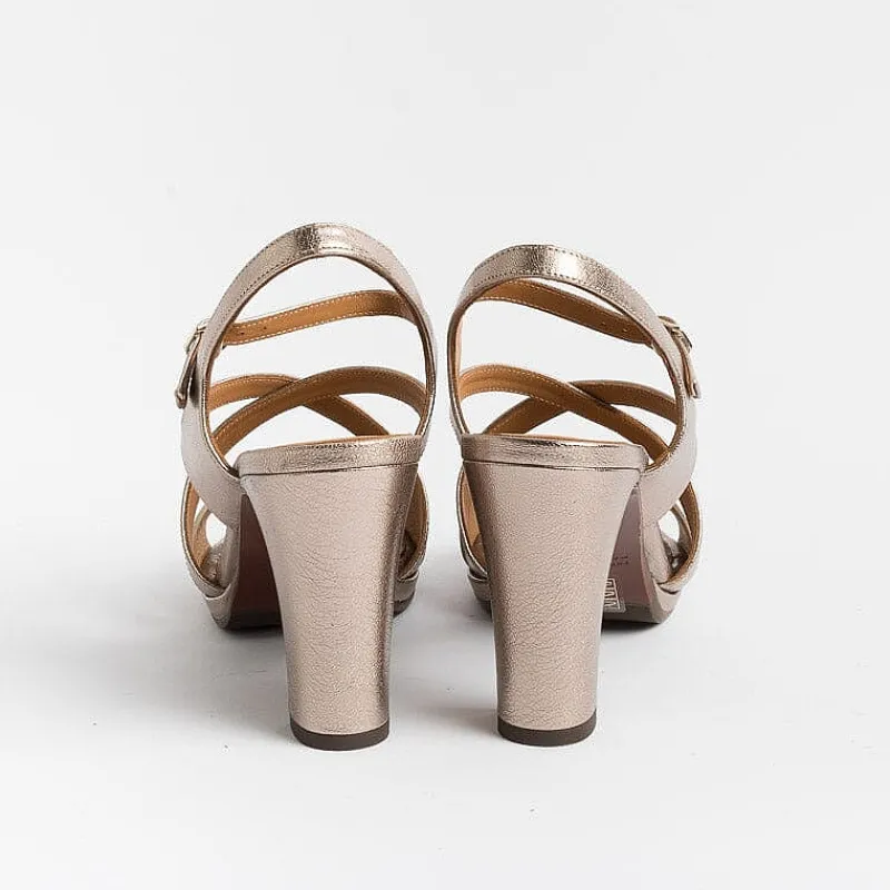 CHIE MIHARA - Collezione Donna Chie Mihara - Sandali Con Tacco - Arana - Laminato Champagne<Collezione Scarpe Donna Sandali Con Tacco