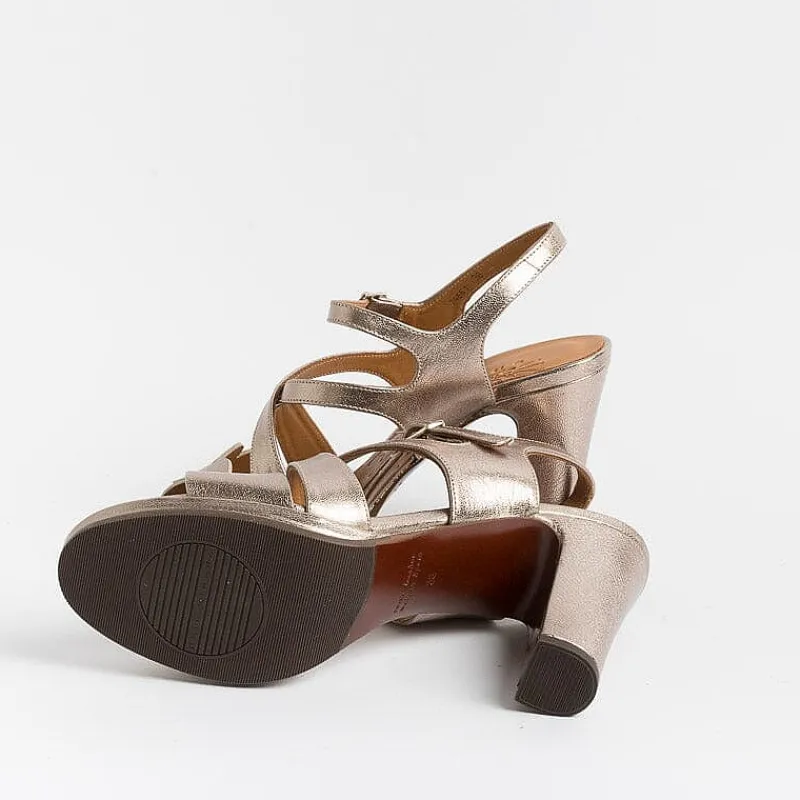 CHIE MIHARA - Collezione Donna Chie Mihara - Sandali Con Tacco - Arana - Laminato Champagne<Collezione Scarpe Donna Sandali Con Tacco