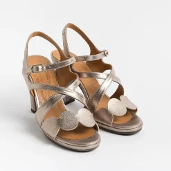 CHIE MIHARA - Collezione Donna Chie Mihara - Sandali Con Tacco - Arana - Laminato Champagne<Collezione Scarpe Donna Sandali Con Tacco