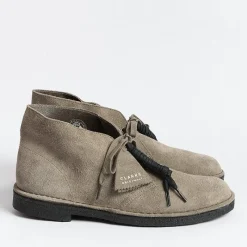 CLARKS - Collezione Uomo Clarks - Polacco - Desert Boot - Grigio<Collezione Scarpe Uomo Polacchi