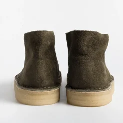 CLARKS - Collezione Uomo Clarks - Polacco - Desert Coal - Camoscio Olive<Collezione Scarpe Uomo Polacchi