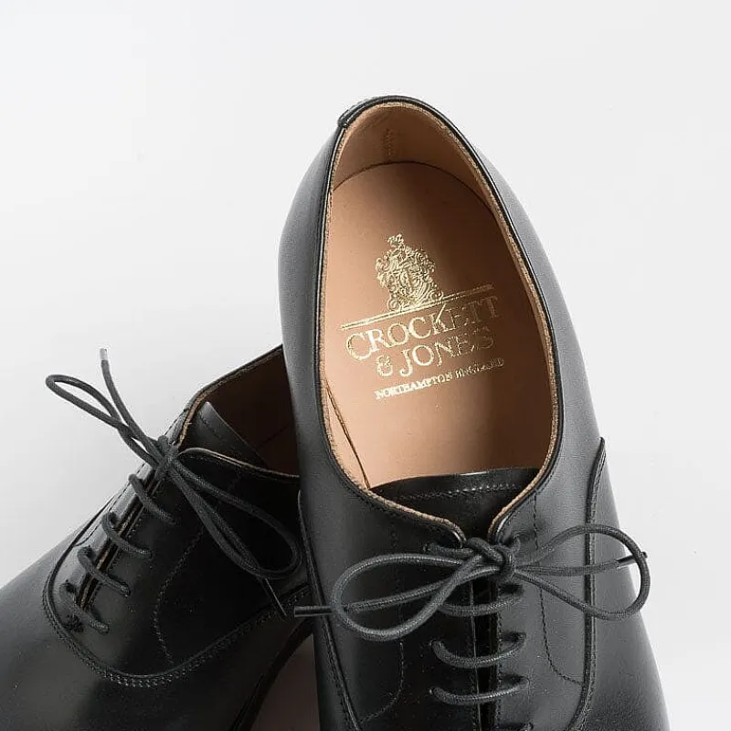 CROCKETT & JONES - Francesina - Connaught - 27742A - Pelle Nero<Collezione Scarpe Uomo Cerimonia