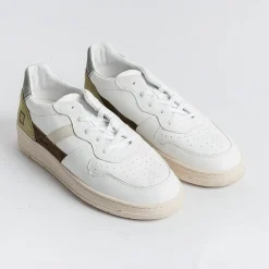 DATE - Sneakers - Court 2.0 - Vintage Calf White Army<Collezione Scarpe Uomo Sneakers