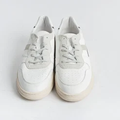 DATE - Sneakers - Court 2.0 - Vintage Calf White Camel<Collezione Scarpe Uomo Sneakers