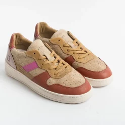 DATE - Sneakers - Court 2.0 Hairy Beige - Beige Arancione<Collezione Scarpe Donna Sneakers