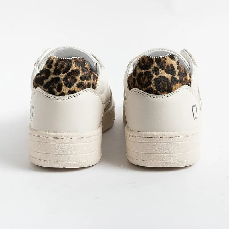 DATE - Sneakers - Court 2.0 Vintage Calf - Avorio Leopard<Collezione Scarpe Donna Sneakers
