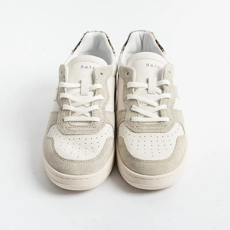DATE - Sneakers - Court 2.0 Vintage Calf - Avorio Leopard<Collezione Scarpe Donna Sneakers