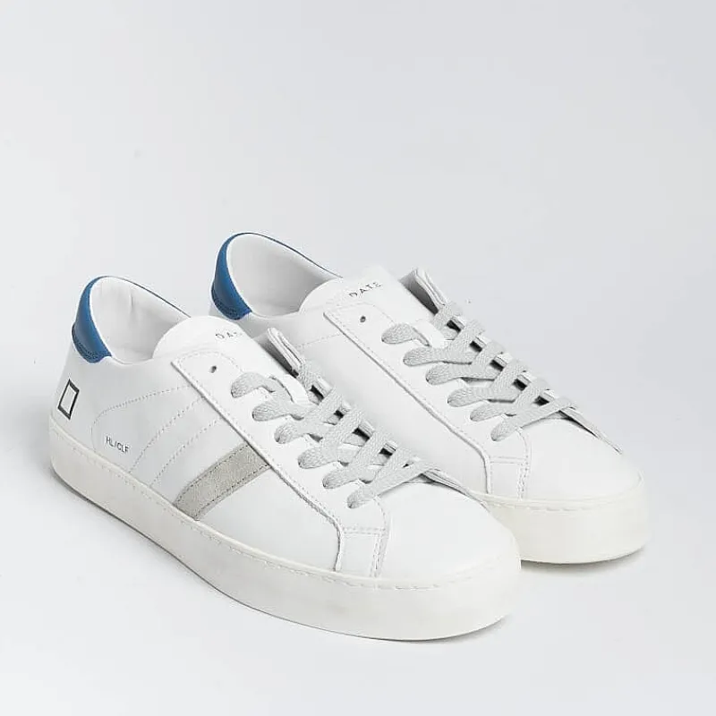 DATE - Sneakers - Hill Low - Hlcawe - Bianco Bluette<Collezione Scarpe Uomo Sneakers