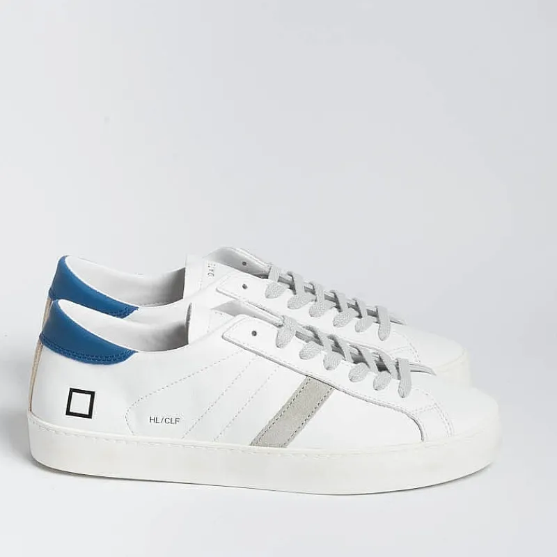 DATE - Sneakers - Hill Low - Hlcawe - Bianco Bluette<Collezione Scarpe Uomo Sneakers