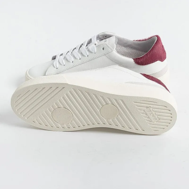 DATE - Sneakers - Sonica Calf White Petal - Bianco Cavallino Rosa<Collezione Scarpe Donna Sneakers