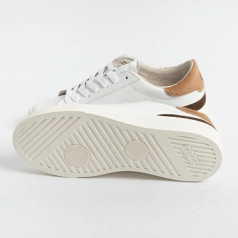 DATE - Sneakers - Sonica Calf - Bianco Beige<Collezione Scarpe Donna Sneakers