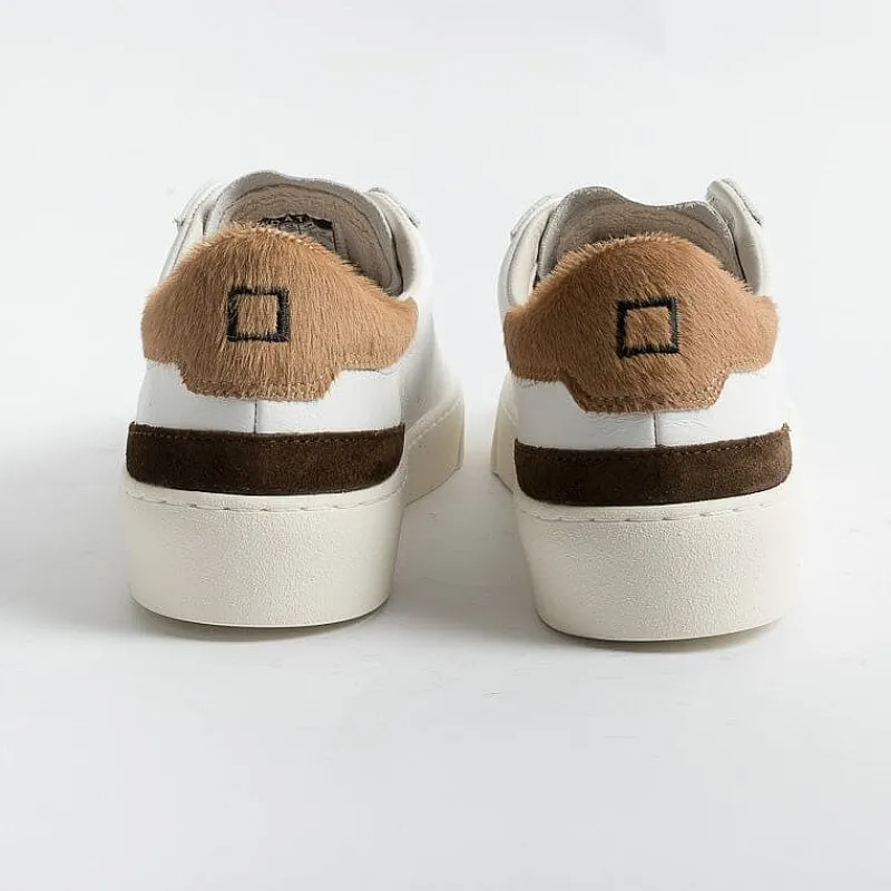 DATE - Sneakers - Sonica Calf - Bianco Beige<Collezione Scarpe Donna Sneakers