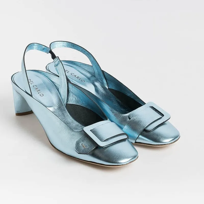 DEL CARLO - Sling Back - 11303 - Mirror - Cielo<Collezione Scarpe Donna Cerimonia - Scarpe E Pochette